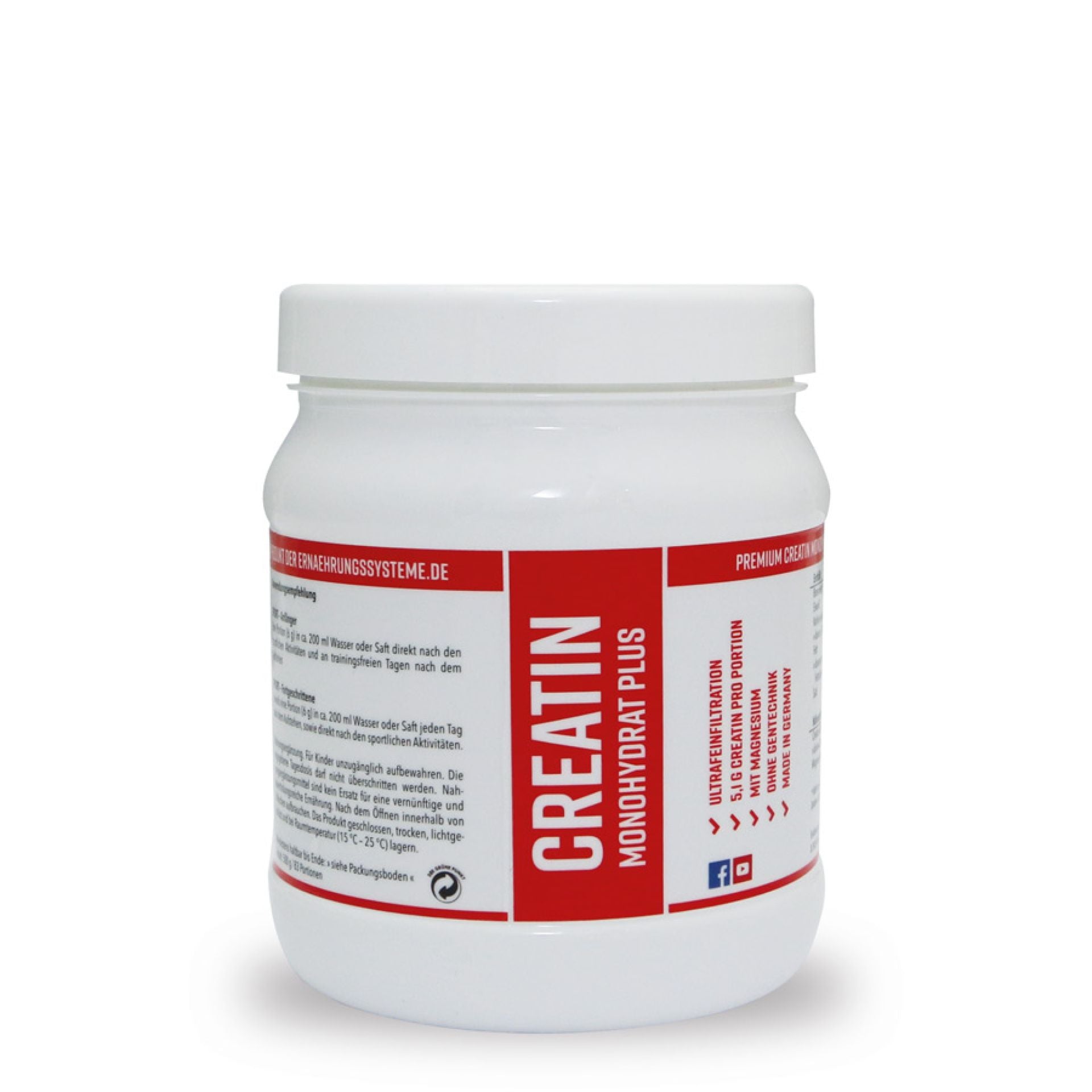 CREATIN Monohydrat mit Magnesium 500g
